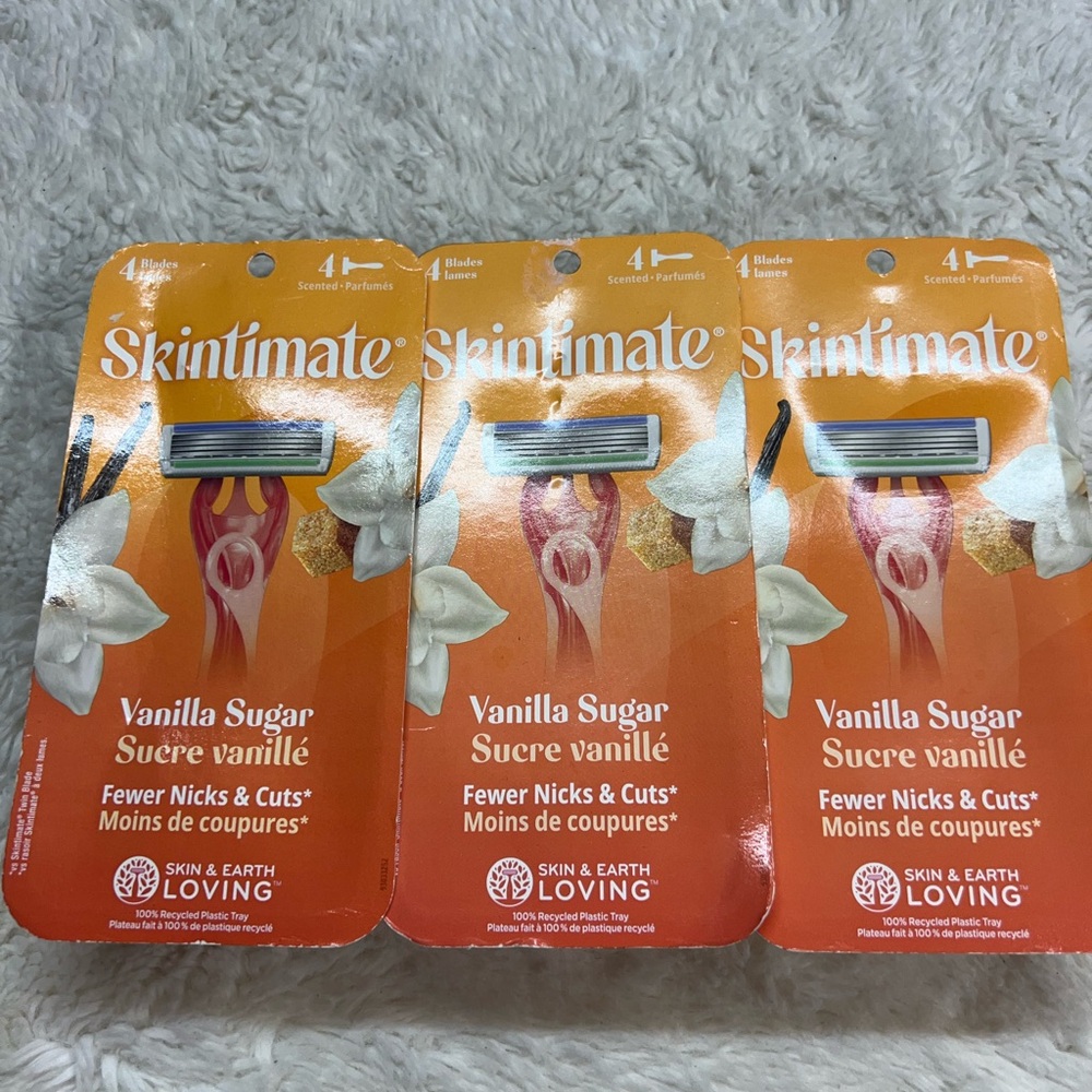 Skintimate Women’s Disposable Razors Vanilla Sugar 3 Packs New